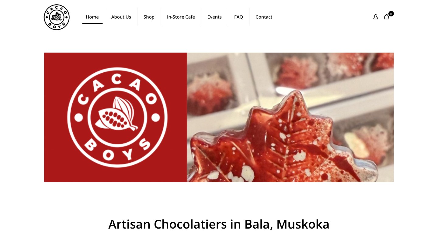 The old Cacao Boys homepage