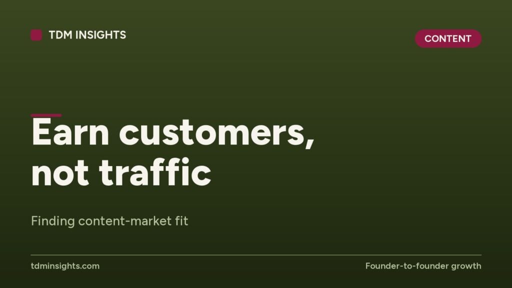 TDM Insights logo with the slogan 'Earn customers, not traffic'.