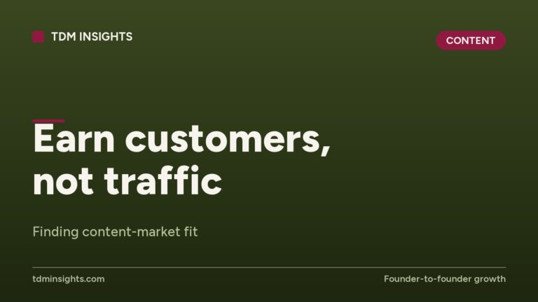 TDM Insights logo with the slogan 'Earn customers, not traffic'.