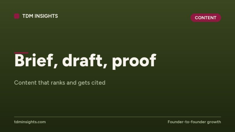 Content that ranks and gets cited - TDM Insights.