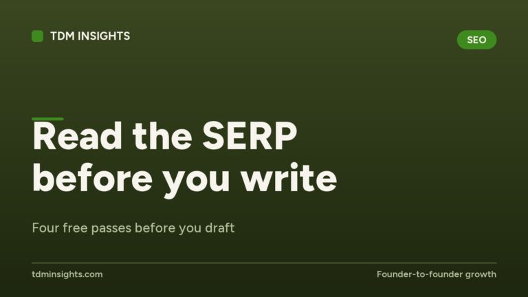 SERP analysis for SEO optimization before content creation.