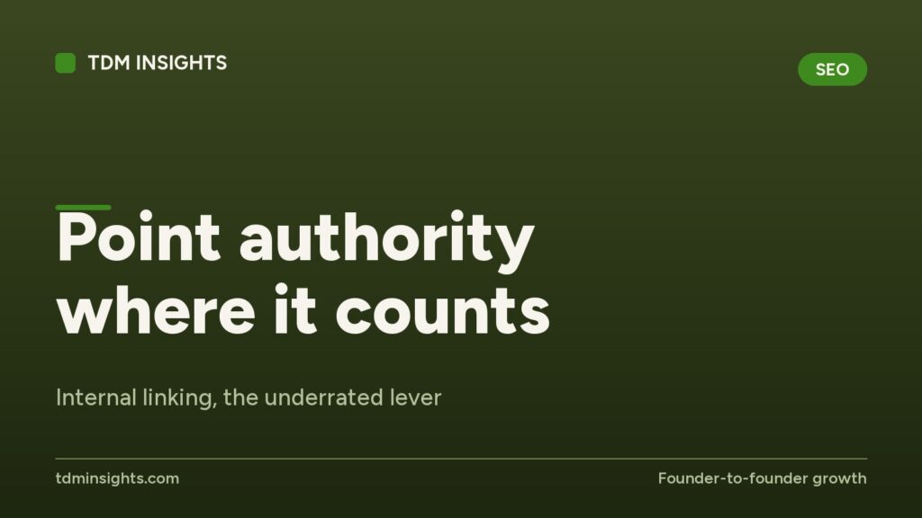 TDM Insights logo with the phrase Point authority where it counts.