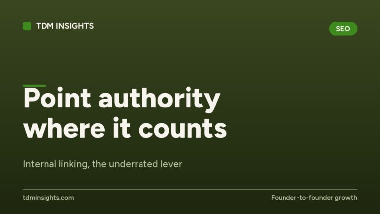 TDM Insights logo with the phrase Point authority where it counts.