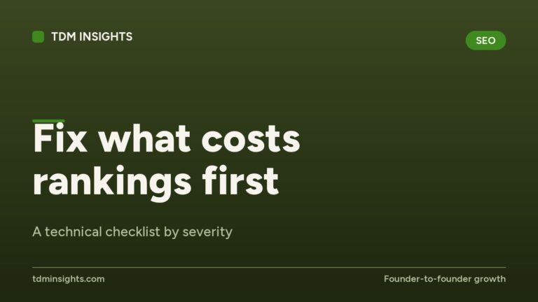 Technical checklist for fixing cost rankings by severity - TDM Insights.
