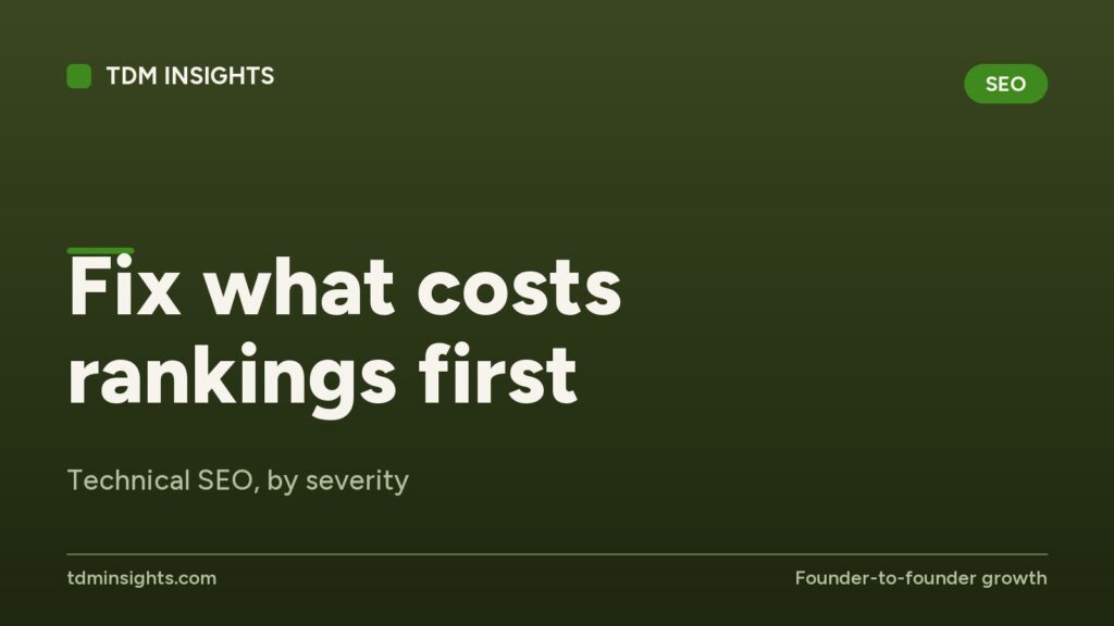 TDM Insights article on fixing cost issues affecting search rankings.