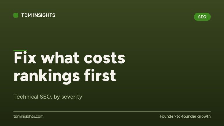 TDM Insights article on fixing cost issues affecting search rankings.