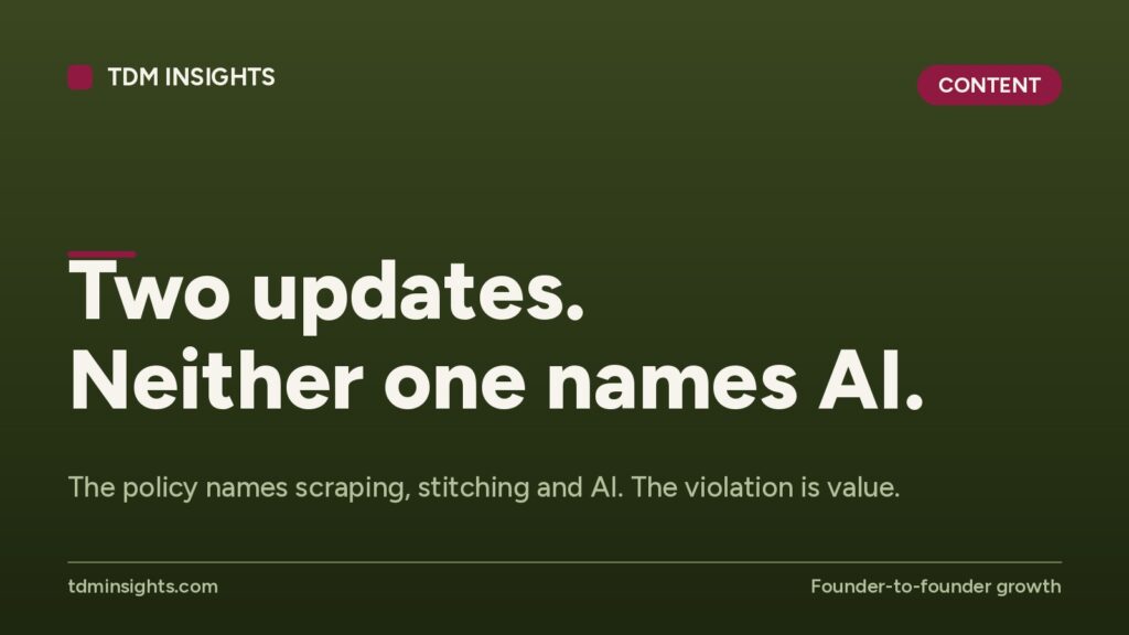 TDM Insights policy updates on AI and data scraping practices.