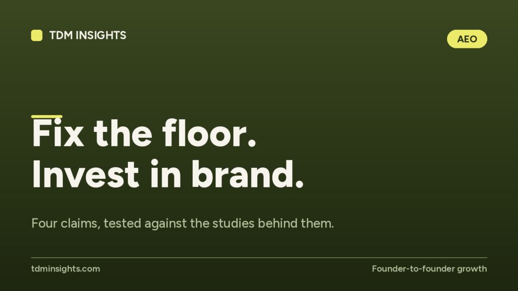 Business growth and branding strategy with TDM Insights logo.